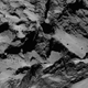 Ilustración para el artículo titulado Rosetta explica el origen de los enormes agujeros sobre el cometa 67/P